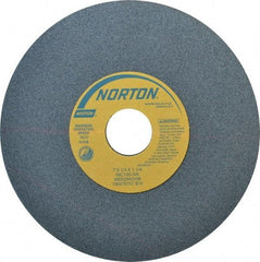 Norton - 7" Diam x 1-1/4" Hole x 1/4" Thick, I Hardness, 100 Grit Surface Grinding Wheel - Silicon Carbide, Type 1, Fine Grade, 3,600 Max RPM, Vitrified Bond, No Recess - Americas Industrial Supply