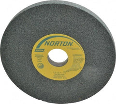 Norton - 7" Diam x 1-1/4" Hole x 1/2" Thick, K Hardness, 60 Grit Surface Grinding Wheel - Silicon Carbide, Type 1, Medium Grade, 3,600 Max RPM, Vitrified Bond, No Recess - Americas Industrial Supply