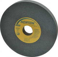 Norton - 7" Diam x 1-1/4" Hole x 3/4" Thick, J Hardness, 100 Grit Surface Grinding Wheel - Silicon Carbide, Type 1, Fine Grade, 3,600 Max RPM, Vitrified Bond, No Recess - Americas Industrial Supply
