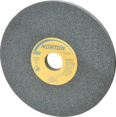 Norton - 8" Diam x 1-1/4" Hole x 1/2" Thick, I Hardness, 60 Grit Surface Grinding Wheel - Silicon Carbide, Type 1, Medium Grade, 3,600 Max RPM, Vitrified Bond, No Recess - Americas Industrial Supply