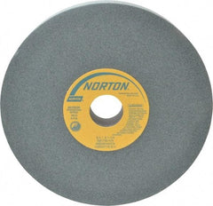 Norton - 8" Diam x 1-1/4" Hole x 1" Thick, I Hardness, 100 Grit Surface Grinding Wheel - Silicon Carbide, Type 1, Fine Grade, 3,600 Max RPM, Vitrified Bond, No Recess - Americas Industrial Supply