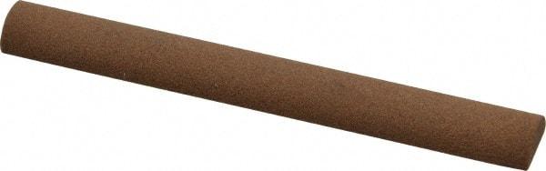 Norton - 4" Long x 1/2" Diam Aluminum Oxide Sharpening Stone - Half Round, Medium Grade - Americas Industrial Supply
