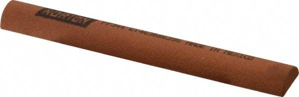Norton - 4" Long x 1/2" Diam Aluminum Oxide Sharpening Stone - Half Round, Fine Grade - Americas Industrial Supply