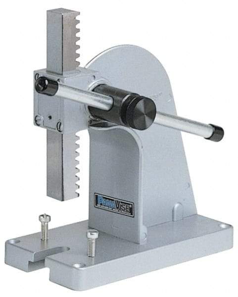 Panavise - 3/4" Ram, 2-1/8" Throat Depth, 1/4 Ton Manual Arbor Press - 4" Max Work Height x 3.7" Base Width x 7" Base Depth - Americas Industrial Supply