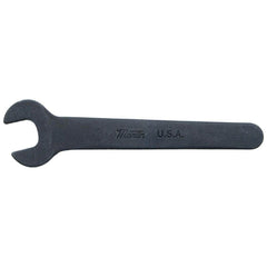 Extra Thin Open End Wrench: Single End Head, 21 mm, Single Ended 15 ° Head Angle, Steel, Black Finish