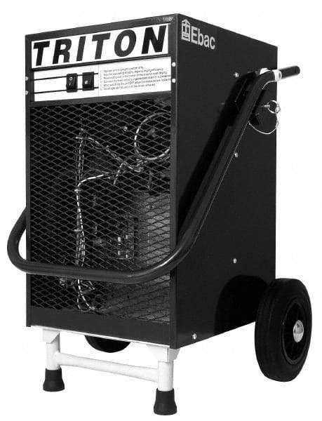 EBAC - 12 Gal Saturation Capacity, 5 Amp, Portable Dehumidifier - 19-1/2" Wide x 29" High x 15-1/2" Deep, 51 Pint Volume Capacity, 5/8 hp - Americas Industrial Supply