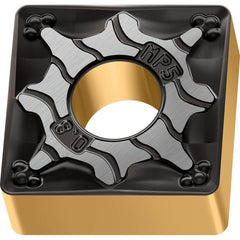 Turning Insert:  SNMG433-MP5 WPP10G,  Solid Carbide TiCN, Al2O3 & TiN Finish,  Neutral,  0.5000″ Long,  1/2″ Inscribed Circle,  0.0470″ Corner Radius,  90.0 &deg N/A Square,  Series  SNMG-MP5