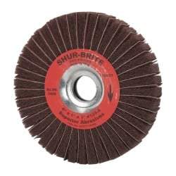 Superior Abrasives - 6" Diam, 120 Grit Aluminum Oxide Duplex Wheel - 1" Hole, 1" Wide, Coated, Fine Grade, 4,500 Max RPM - Americas Industrial Supply