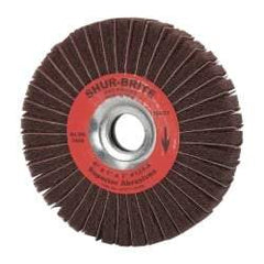 Superior Abrasives - 6" Diam, 120 Grit Aluminum Oxide Duplex Wheel - 1" Hole, 1" Wide, Coated, Fine Grade, 4,500 Max RPM - Americas Industrial Supply