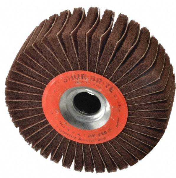 Superior Abrasives - 6" Diam, 80 Grit Aluminum Oxide Duplex Wheel - 1" Hole, 2" Wide, Coated, Medium Grade, 4,500 Max RPM - Americas Industrial Supply