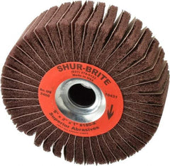 Superior Abrasives - 6" Diam, 180 Grit Aluminum Oxide Duplex Wheel - 1" Hole, 2" Wide, Coated, Very Fine Grade, 4,500 Max RPM - Americas Industrial Supply