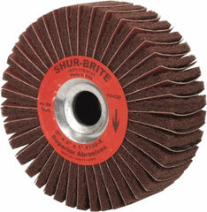 Superior Abrasives - 6" Diam, 120 Grit Aluminum Oxide Duplex Wheel - 1" Hole, 2" Wide, Coated, Fine Grade, 4,500 Max RPM - Americas Industrial Supply