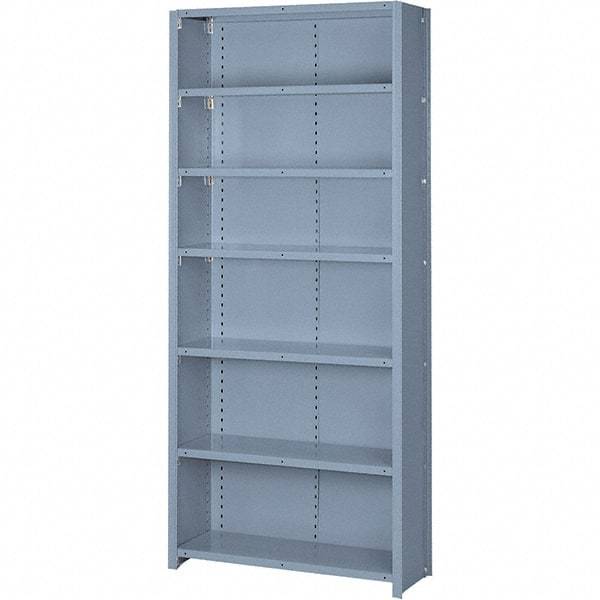 Lyon - 7 Shelf, 900 Lb. Capacity, Closed Shelving Starter Unit - 36 Inch Wide x 18 Inch Deep x 84 Inch High, Gray - Americas Industrial Supply