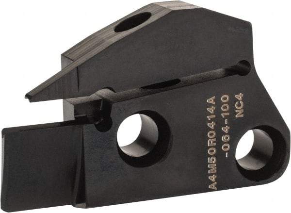 Kennametal - 4mm Groove Width, 14mm Max Depth of Cut, Right Hand Cut, A4M-A Indexable Grooving Blade - 4 Seat Size, Series A4 - Americas Industrial Supply