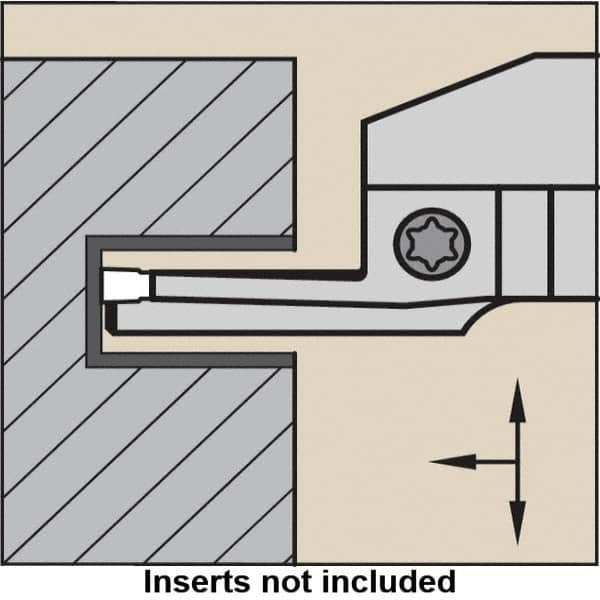 Kennametal - 10mm Groove Width, 24mm Max Depth of Cut, Left Hand Cut, A4M-B Indexable Grooving Blade - 10 Seat Size, A4G1000M10P08GMP Insert Style, Series A4 - Americas Industrial Supply