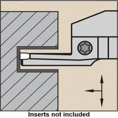 Kennametal - 2mm Groove Width, 12mm Max Depth of Cut, Left Hand Cut, A4M-B Indexable Grooving Blade - 2S Seat Size, A4G0200M2SP02B Insert Style, Series A4 - Americas Industrial Supply