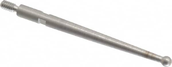 SPI - 0.078" Ball Diam, Steel, Ball Test Indicator Contact Point - 1-5/16" Contact Point Length, Use with Starrett Test Indicators - Americas Industrial Supply