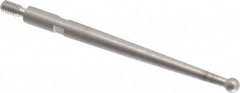 SPI - 0.078" Ball Diam, Steel, Ball Test Indicator Contact Point - 1-5/16" Contact Point Length, Use with Starrett Test Indicators - Americas Industrial Supply