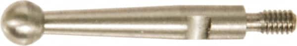 SPI - 1/8" Ball Diam, Steel, Ball Test Indicator Contact Point - 1-1/2" Contact Point Length, Use with Teclock Test Indicators - Americas Industrial Supply