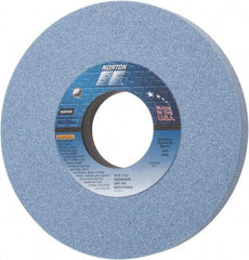Norton - 10" Diam x 3" Hole x 1" Thick, K Hardness, 46 Grit Surface Grinding Wheel - Ceramic, Type 1, Coarse Grade, 2,485 Max RPM, Vitrified Bond, No Recess - Americas Industrial Supply