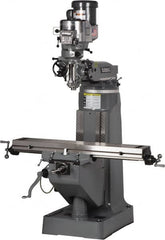 Bridgeport - 9" Table Width x 49" Table Length, Variable Speed Pulley Control, 3 Phase Knee Milling Machine - R8 Spindle Taper, 2 hp - Americas Industrial Supply