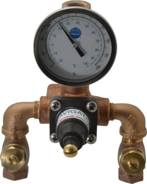 Bradley - Brass Water Mixing Valve & Unit - 7 GPM at 30 psi Flow Rate - Americas Industrial Supply