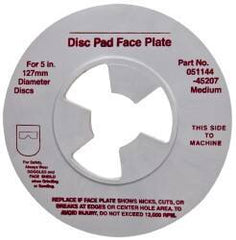 3M - 5" Max Diam, Abrasive Disc Face Plate - 5/8-11, 9,500 RPM - Americas Industrial Supply
