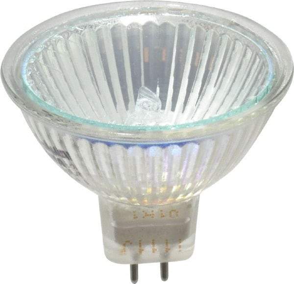 Value Collection - 50 Watt, 12 Volt, Halogen Miniature & Specialty MR16 Lamp - 2 Pin Base, 50 to 749 Equivalent Range, Warm (1,000 to 3,000), 1-7/8" OAL - Americas Industrial Supply