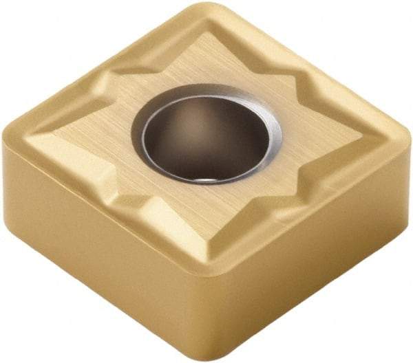 Seco - SNMG432 MR3 Grade CP200 Carbide Turning Insert - TiAlN/TiN Finish, 90° Square, 1/2" Inscr Circle, 3/16" Thick, 1/32" Corner Radius - Americas Industrial Supply