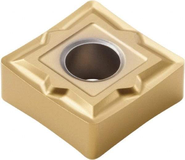 Seco - SNMP433 MF1 Grade CP200 Carbide Turning Insert - TiAlN/TiN Finish, 90° Square, 1/2" Inscr Circle, 3/16" Thick, 3/64" Corner Radius - Americas Industrial Supply