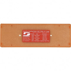 Dynabrade - 8 x 2-3/4" Rectangular Adhesive/PSA Backing Pad - Dynaline Compatible, Clip Attachment, Nonvacuum Pad, 3/8" Thick, Medium Density - Americas Industrial Supply