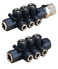 Norgren - 1/2" NPT Inlet x 1/2" NPT Outlet In-Line Flow Control Valve - 15 to 145 psi, Needle Valve & Aluminum Material - Americas Industrial Supply