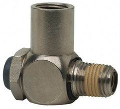 Norgren - 1/2" Female NPT x 1/2" Male NPT Tamper Resistant Flow Control Valve - 5 to 150 psi, Needle Valve & Brass Material - Americas Industrial Supply