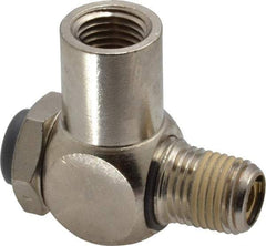Norgren - 1/4" Female NPT x 1/4" Male NPT Tamper Resistant Flow Control Valve - 5 to 150 psi, Needle Valve & Brass Material - Americas Industrial Supply