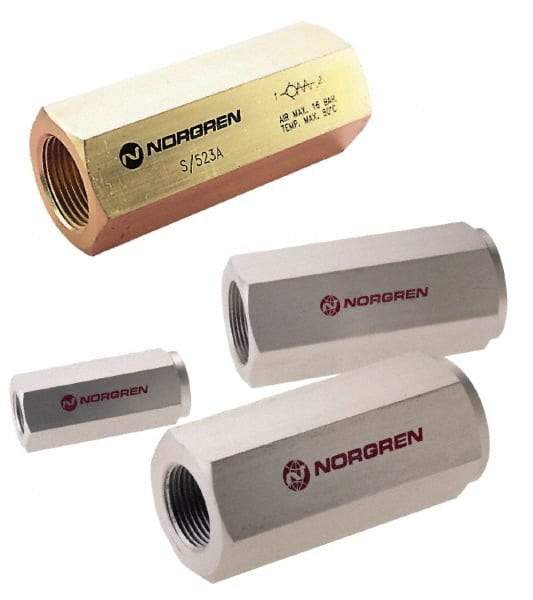 Norgren - 1-1/2" NPT High Flow Air Fuse - 0 to 232 psi, Shutoff Valve & Aluminum Material - Americas Industrial Supply