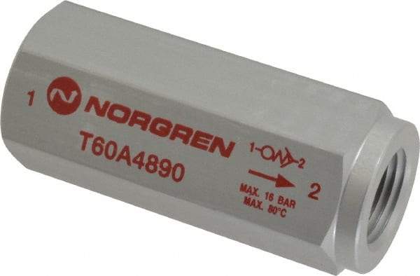 Norgren - 1/2" NPT Low Flow Air Fuse - 0 to 232 psi, Shutoff Valve & Aluminum Material - Americas Industrial Supply