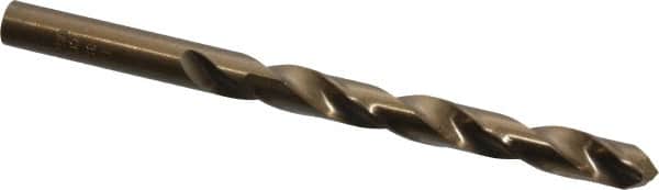 Triumph Twist Drill - 11/32" 135° Cobalt Jobber Drill - Oxide/Gold Finish, Right Hand Cut, Spiral Flute, Straight Shank, 4-3/4" OAL, Split Point - Americas Industrial Supply