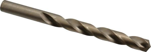 Triumph Twist Drill - 29/64" 135° Cobalt Jobber Drill - Oxide/Gold Finish, Right Hand Cut, Spiral Flute, Straight Shank, 5-5/8" OAL, Split Point - Americas Industrial Supply