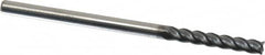 Accupro - 1/8", 3/4" LOC, 1/8" Shank Diam, 2-1/4" OAL, 4 Flute, Solid Carbide Square End Mill - Single End, AlTiN Finish, Spiral Flute, 40° Helix, Centercutting, Right Hand Cut, Right Hand Flute - Americas Industrial Supply