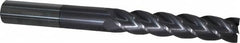 Accupro - 5/8", 3" LOC, 5/8" Shank Diam, 6" OAL, 4 Flute, Solid Carbide Square End Mill - Single End, AlTiN Finish, Spiral Flute, 40° Helix, Centercutting, Right Hand Cut, Right Hand Flute - Americas Industrial Supply