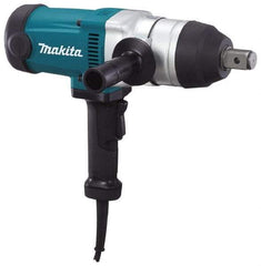 Makita - 1" Drive, 738 Ft/Lb Torque, Pistol Grip Handle, 1,400 RPM, Impact Wrench - 12 Amps, 120 Volts - Americas Industrial Supply