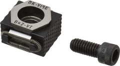 Mitee-Bite - 5,500 Lb Holding Force Single Vise Wedge Clamp - 1.06" Wide x 0.83" Deep x 0.59" High Base, 48 to 52 HRC, 1.06 to 1.22" Jaw Spread, 30 Lb/Ft Torque, 5/16-18 Screw Thread - Americas Industrial Supply