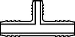 Value Collection - 3/4 x 3/4 x 1" Barb, Multiple Barbed Tube Reducing Tee - PVC, Male - Americas Industrial Supply