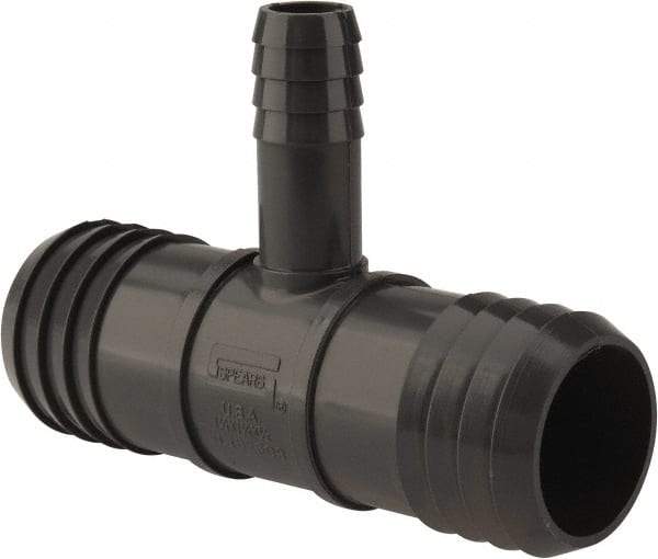 Value Collection - 1-1/4 x 1-1/4 x 1/2" Barb, Multiple Barbed Tube Reducing Tee - PVC, Male - Americas Industrial Supply
