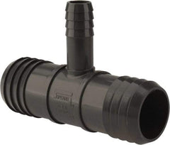 Value Collection - 1-1/4 x 1-1/4 x 1/2" Barb, Multiple Barbed Tube Reducing Tee - PVC, Male - Americas Industrial Supply