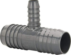 Value Collection - 1-1/2 x 1-1/2 x 3/4" Barb, Multiple Barbed Tube Reducing Tee - PVC, Male - Americas Industrial Supply