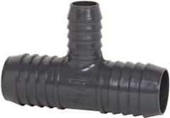 Value Collection - 1-1/2 x 1-1/2 x 1" Barb, Multiple Barbed Tube Reducing Tee - PVC, Male - Americas Industrial Supply