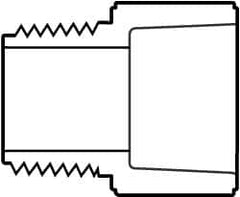 Value Collection - 8" PVC Plastic Pipe Male Adapter - Schedule 40, MIPT x Slip End Connections - Americas Industrial Supply