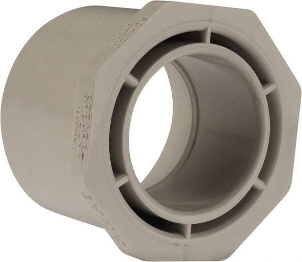 Value Collection - 2-1/2 x 1-1/2" PVC Plastic Pipe Bushing - Schedule 40, Spig x Slip End Connections - Americas Industrial Supply
