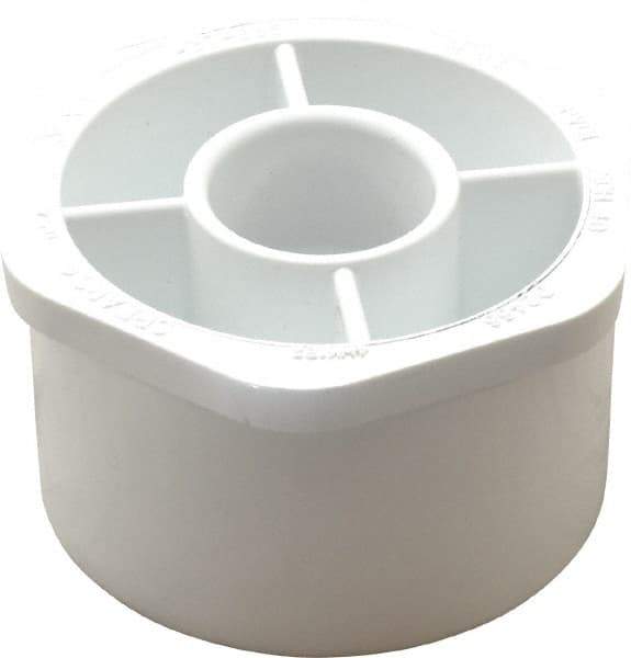Value Collection - 3 x 1" PVC Plastic Pipe Bushing - Schedule 40, Spig x Slip End Connections - Americas Industrial Supply